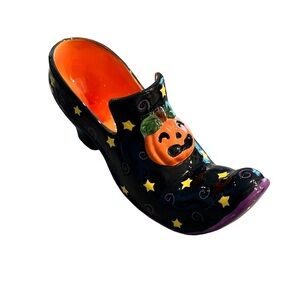 Fannie Farmer Witches Shoe Halloween Candy Dish Holder Hard to Find